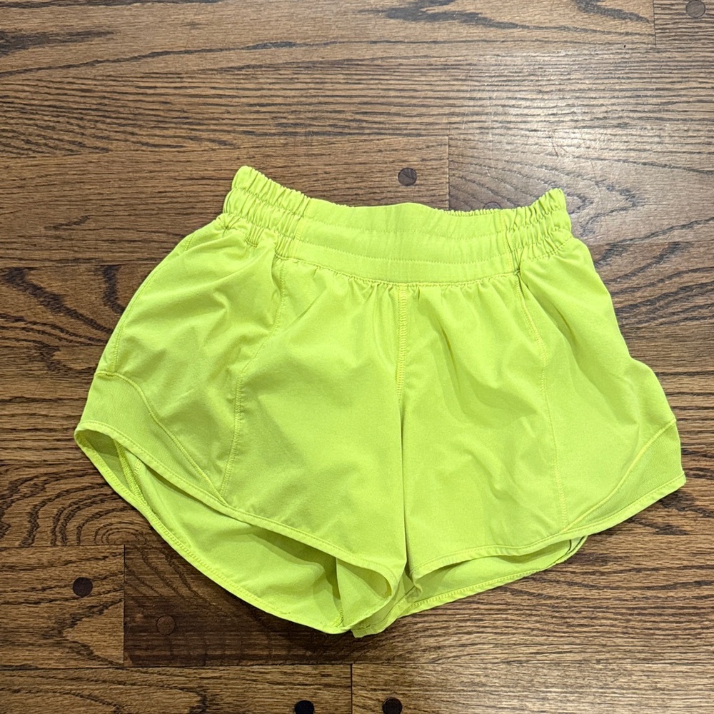 Lululemon Athletica Bright Lime 2.5 Shorts